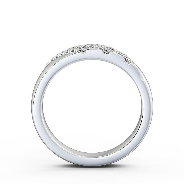 Vera 0.08ct Round Lab Diamond Diagonal Setting Ring 18K White Gold
